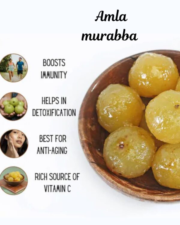 Combo of Homemade Organic combo of White Onion Murabba and Amla Murabba and | 450 GM each - Image 11