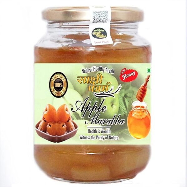 Homemade Organic Apple Murabba with "Raw Forest Honey" | Apple Murabba 450 GM Pack - Image 2