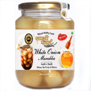 Homemade Organic White Onion Murabba with "Raw Forest Honey" | 900 GM Pack