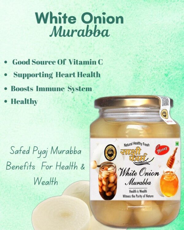 Combo of Homemade Organic combo of White Onion Murabba and Amla Murabba and | 450 GM each - Image 7